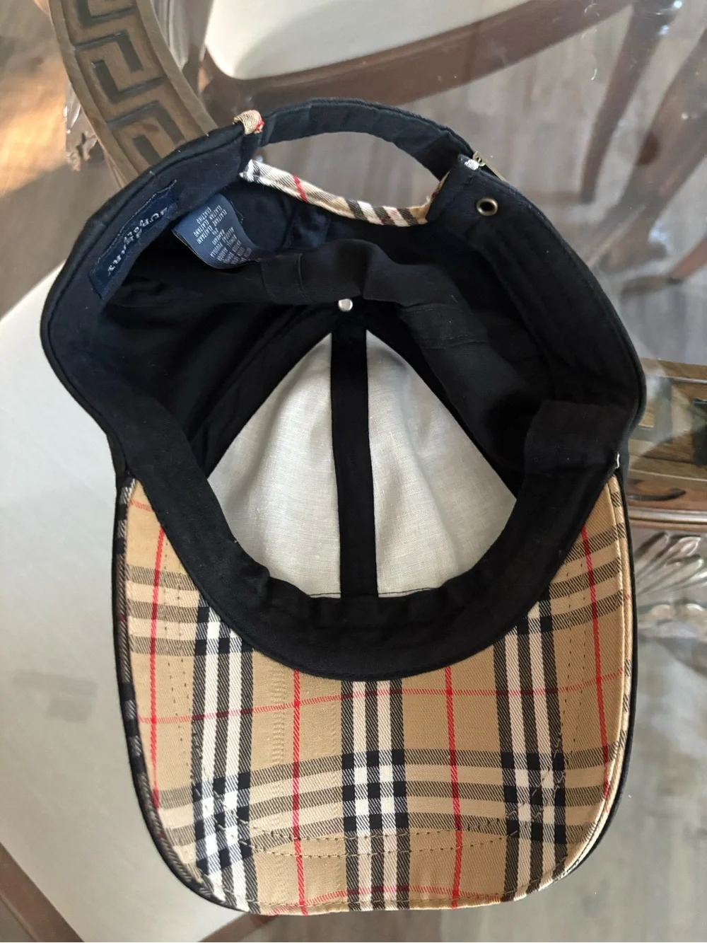 🖤🖤BURBERRY BLACK & NOVA CHECK TRIMMED GOLF CAP!🖤🖤
